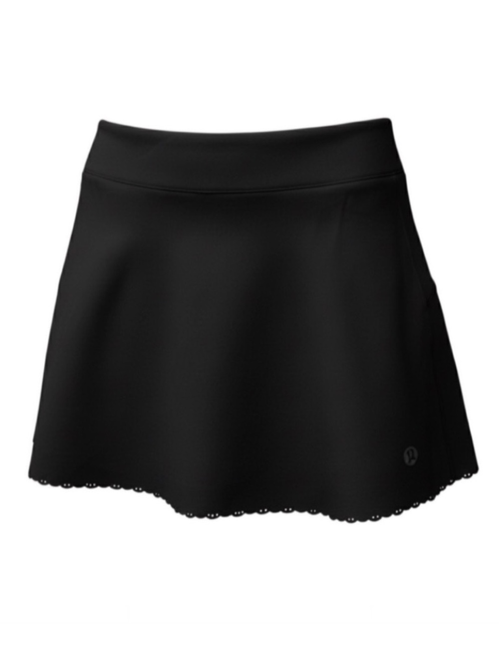 NWOT Lululemon Scallop Hem High Rise Skirt Black Sz S